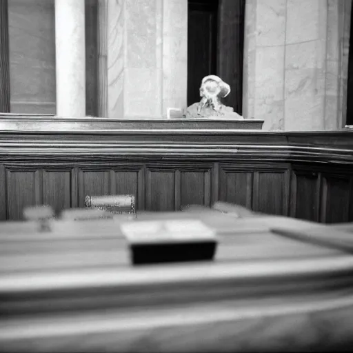 Image similar to Jack Sparrows first day on the bench of the Supreme Court, 35mm film