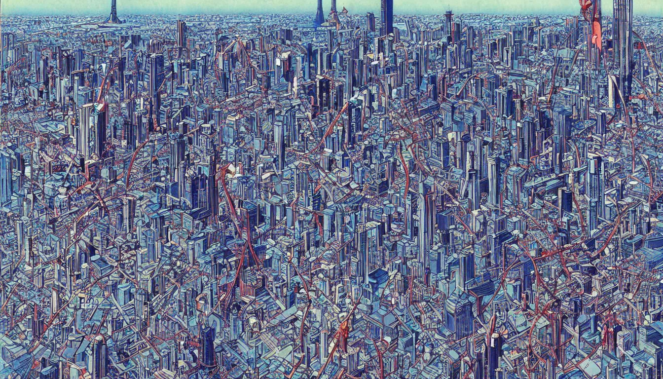 Image similar to tokyo by moebius