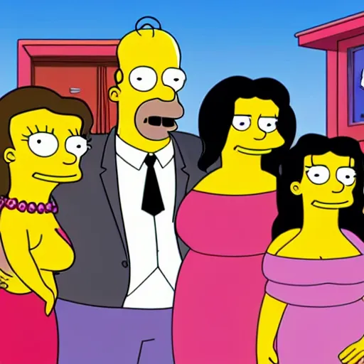 Image similar to kim kardashian in the simpsons super high quality 4k HD