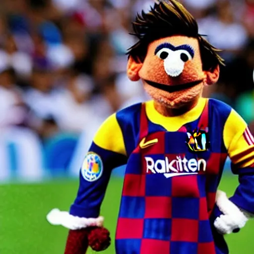 Prompt: Lionel Messi as a Muppet