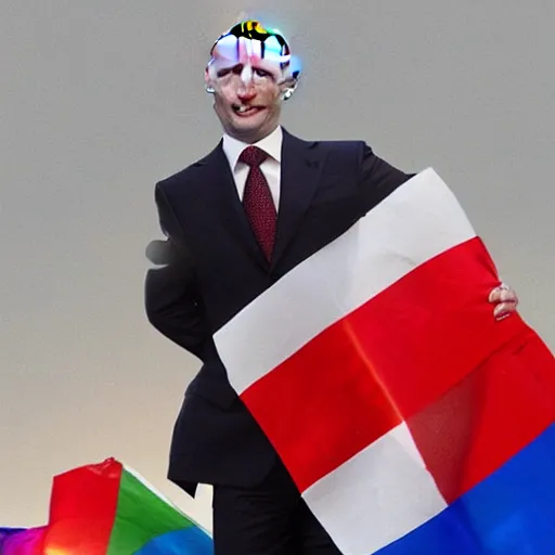 Prompt: super gay and happy Putin