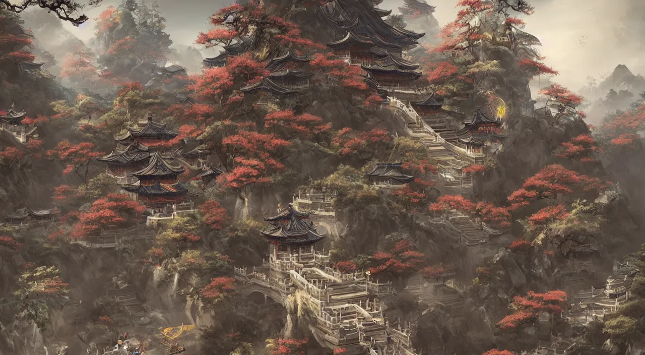 Image similar to beautiful painting of ancient china, unreal engine, ross tran, cinematic, intricate detail