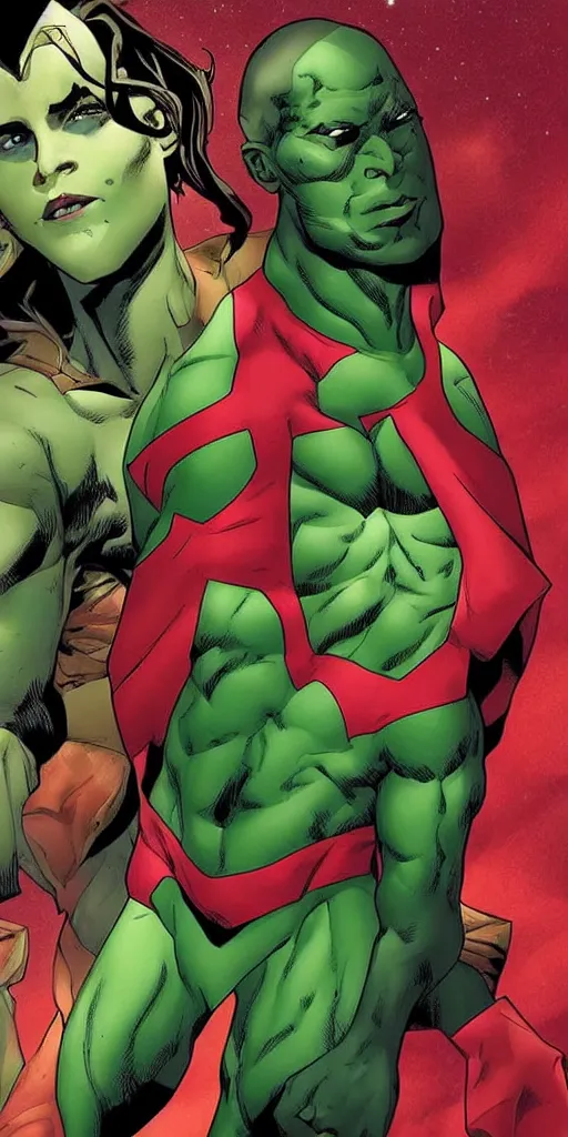 Prompt: martian manhunter with face of Emma Watson