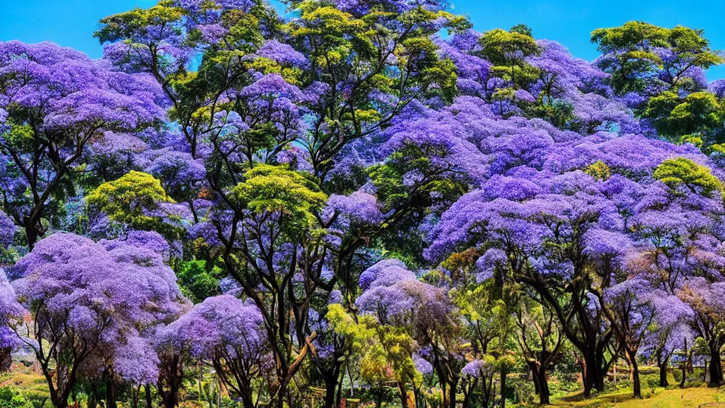 Image similar to jacaranda trees in kathmandu valley