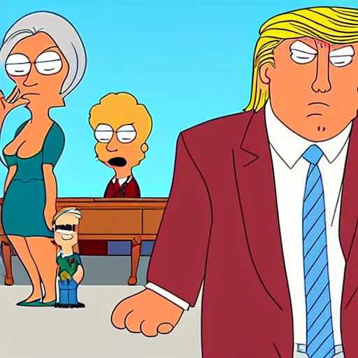 Prompt: donald trump in family guy