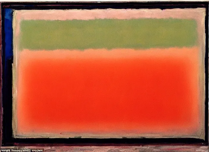 Image similar to newly discovered trove of works by rothko in a surprisingly bright style as yet unknown to critics and the public, evidence photography