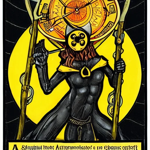 Image similar to a dark dangerous ritual spell with a bumblebee placed in the middle of a bloody bullseye at the center of the crosshairs of a gun, art nouveau, fantasy illustration, tarot