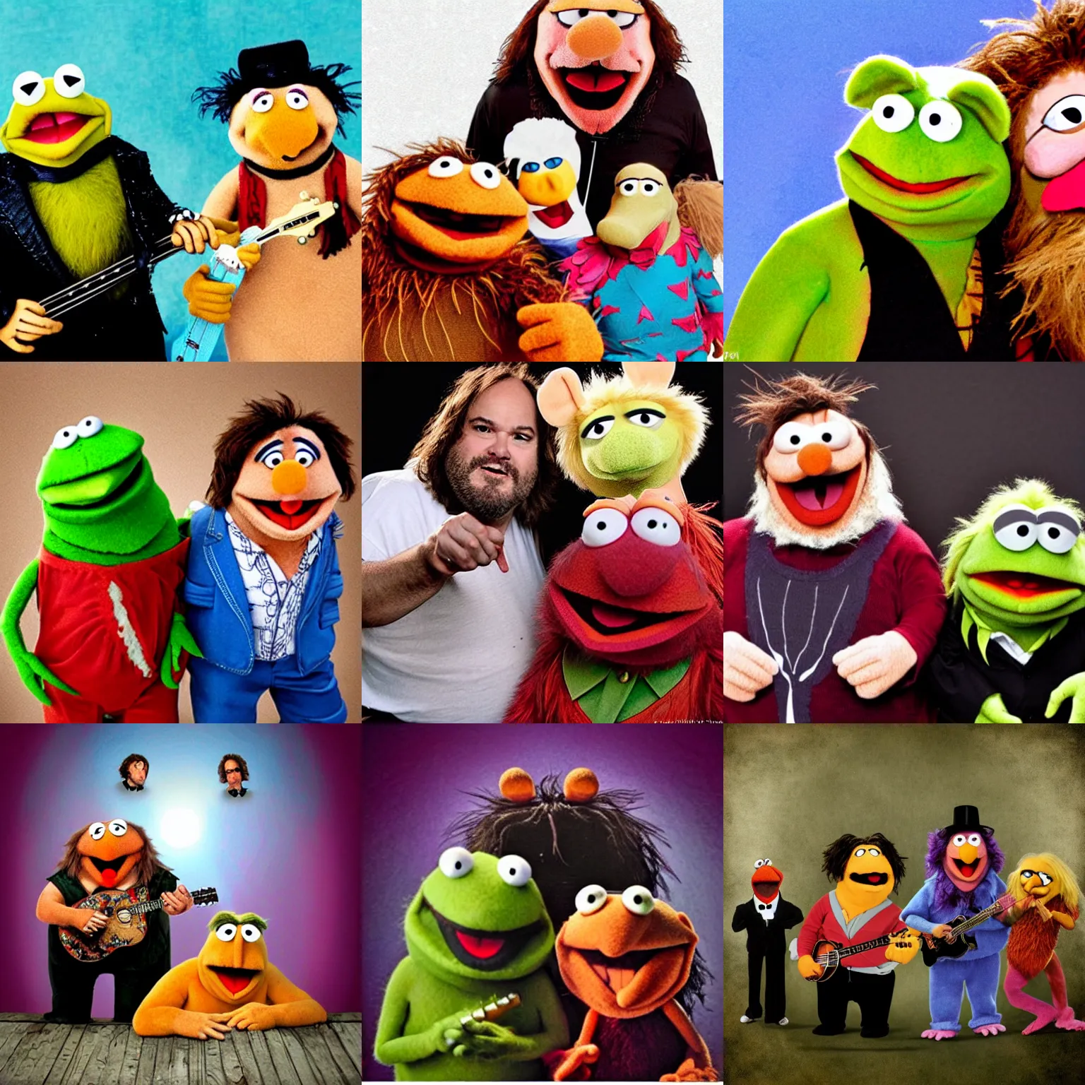 Prompt: tenacious d as muppets