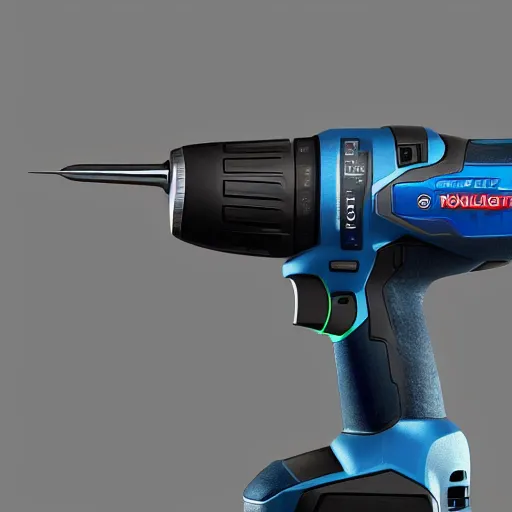 Prompt: very robust cordless screwdriver sideview, industrial design, technical, highly detailed, vibrant colors, dark blue and green, rendered, keyshot, unreal engine, hard shadows, cinematic light, bosch powertools, dynamic lines, 4 k, sharp edges, soft surfaces, light reflexes, masterpiece, color gradient