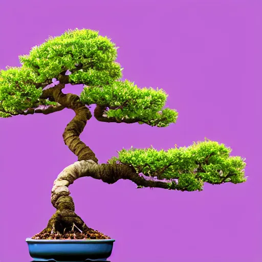 Prompt: bonsai lilac! tree but minimalistic concept art by frank stella gilleard james whalen tom, colorful, soft light, trending on artstation, minimalism