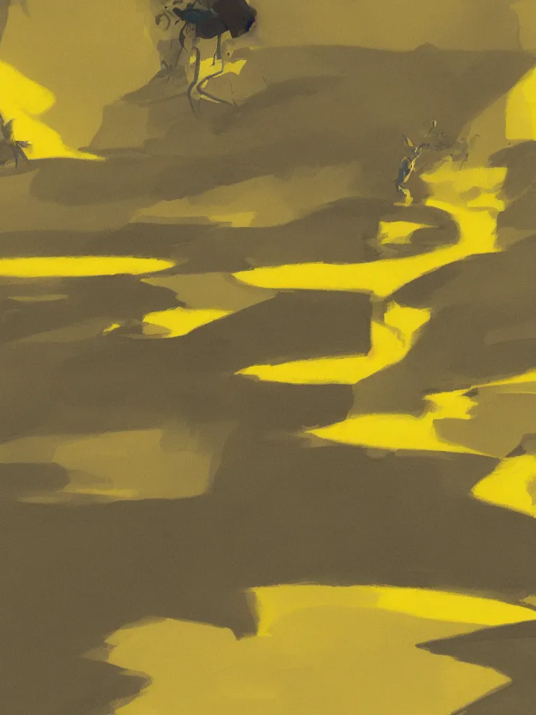 Image similar to yellow by Disney Concept Artists, blunt borders, rule of thirds