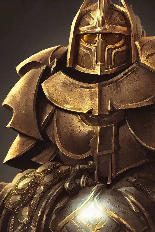 Image similar to armor portrait heros warhammer 4 0 k horus heresy fanart - the primarchs emperor by johannes helgeson animated with vfx concept artist & illustrator global illumination ray tracing hdr fanart arstation zbrush central hardmesh 8 k octane renderer comics stylized