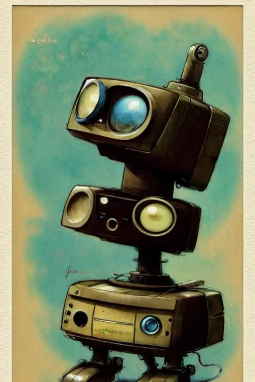 Image similar to (((((1950s robot tv . muted colors.))))) by Jean-Baptiste Monge !!!!!!!!!!!!!!!!!!!!!!!!!!!!!!