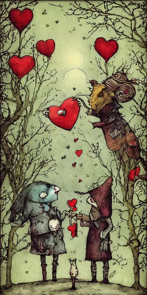 Image similar to a valentine's day scene by alexander jansson