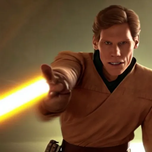 Prompt: Live Action Still of Jerma in Star Wars: A New Hope, real life, hyperrealistic, ultra realistic, realistic, highly detailed, epic, HD quality, 8k resolution, body and headshot, film still