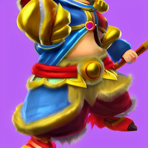 Image similar to king dedede league of legends character art. katherine'suqling'su style. digital illustration. hyper realistic. high quality. high resolution. 4 k. dynamic lighting. highly detailed. sharp focus. non blurry. smooth.