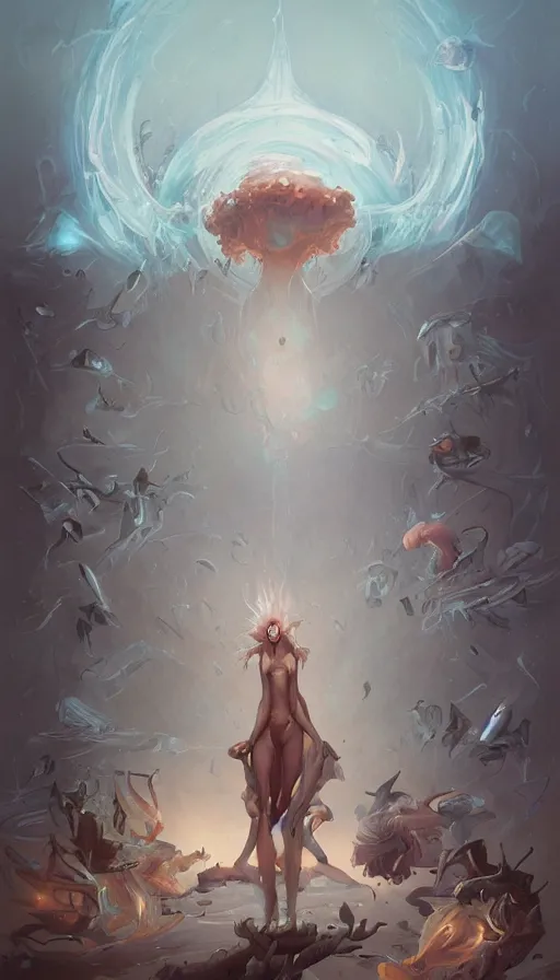 Image similar to The end of an organism, by Peter Mohrbacher