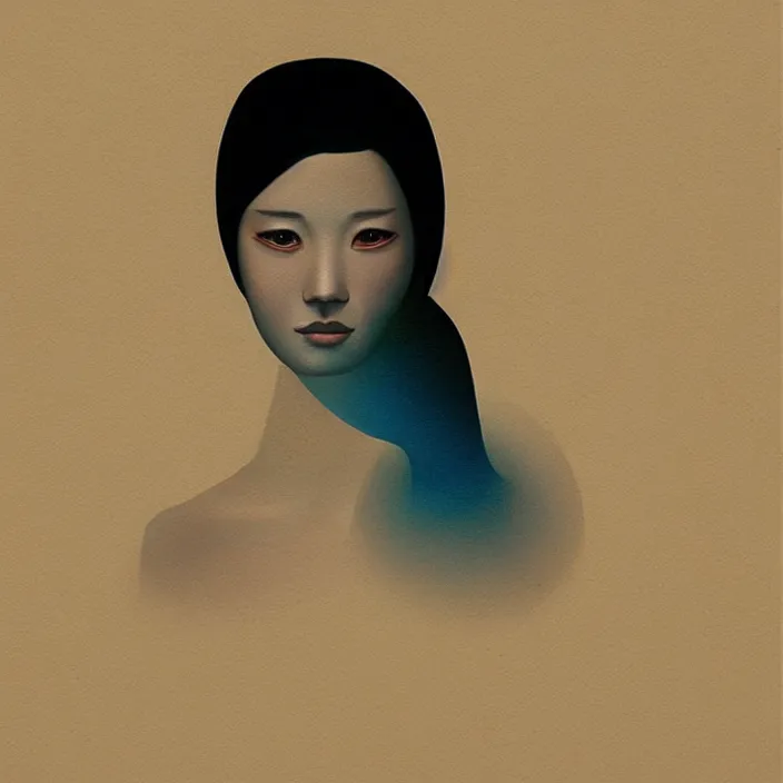 Image similar to a UFO ,portrait painting by Hsiao-Ron Cheng,