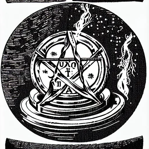 Prompt: philosopher's stone, alchemical engraving