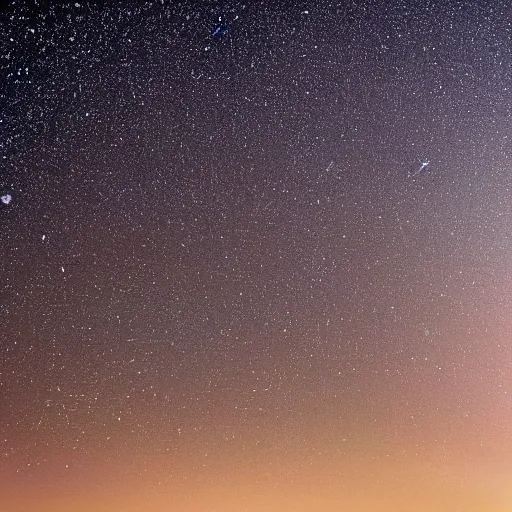 Image similar to beautiful landscape at night with andromeda galaxy clearly visible in the sky, highly detailed, sharp focus