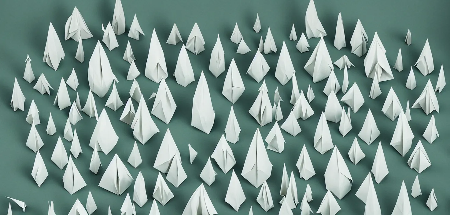 Image similar to origami forest by charlie davis behance
