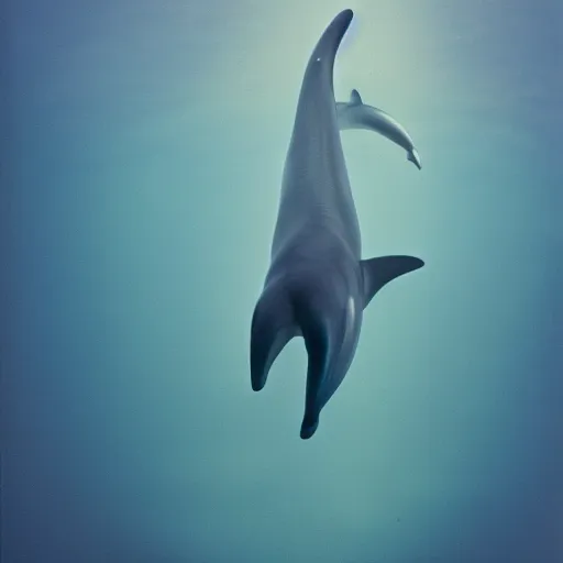 Image similar to a photorealistic dolphin human hybrid, leica s kodak gold 2 0 0,