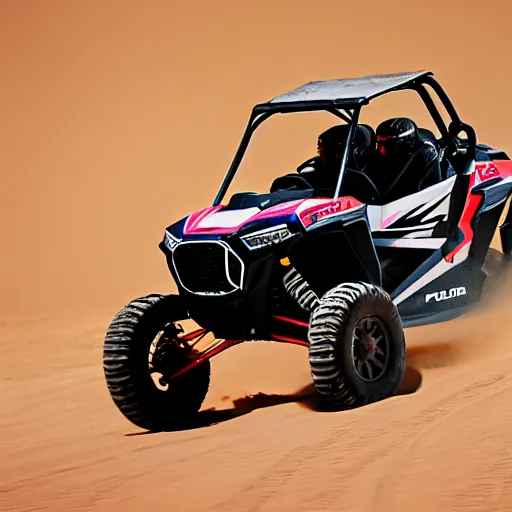 Prompt: action photography of a polaris rzr driving on the moon, 8 k photography, action sports