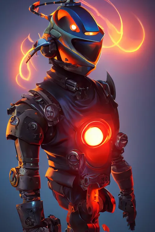 Image similar to epic mask helmet robot ninja portrait stylized as fornite style game design fanart by concept artist gervasio canda, behance hd by jesper ejsing, by rhads, makoto shinkai and lois van baarle, ilya kuvshinov, rossdraws global illumination radiating a glowing aura global illumination ray tracing hdr render in unreal engine 5