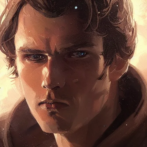 Image similar to portrait of a man by Greg Rutkowski, Anakin Solo from the Star Wars Expanded Universe, highly detailed portrait, digital painting, artstation, concept art, smooth, sharp foccus ilustration, Artstation HQ