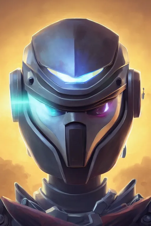 Image similar to epic mask helmet robot ninja portrait stylized as fornite style game design fanart by concept artist gervasio canda, behance hd by jesper ejsing, by rhads, makoto shinkai and lois van baarle, ilya kuvshinov, rossdraws global illumination radiating a glowing aura global illumination ray tracing hdr render in unreal engine 5