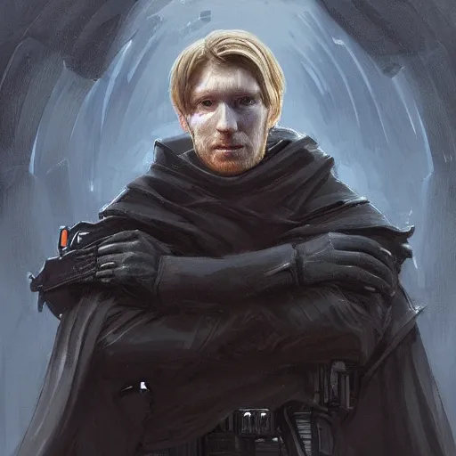 Prompt: portrait of a man by greg rutkowski, looks like domhnall gleeson, evil ennergy, wearing admiral uniform of the corellian confederation, arrogant and sinister attitude, star wars expanded universe, he is about 3 0 years old, highly detailed portrait, digital painting, artstation, concept art, smooth, sharp foccus ilustration, artstation hq