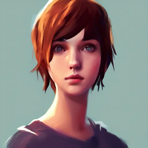 Image similar to a selfie of max caulfield, intricate, youth, digital painting, artstation, concept art, illustration, life is strange, edouard caplain