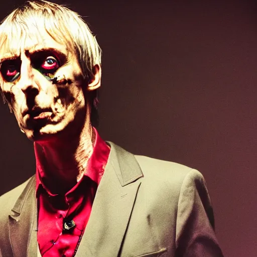 Prompt: paul weller as a zombie , 4k