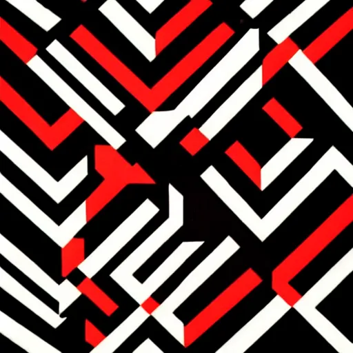 Image similar to red and black shape pattern, op - art, suprematism