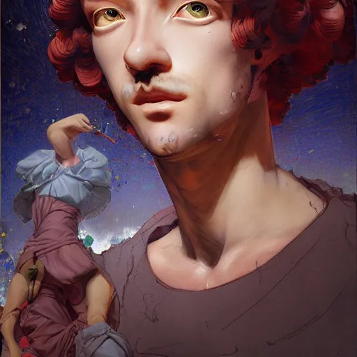 Prompt: prompt : renaissance portrait of mario soft light painted by james jean and katsuhiro otomo and erik jones, inspired by evangeleon anime, smooth face feature, intricate oil painting, high detail illustration, sharp high detail, manga and anime 1 9 9 0