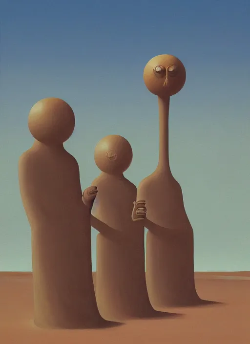 Prompt: spherical sand people at restaurant Edward Hopper and James Gilleard, Zdzislaw Beksinski highly detailed