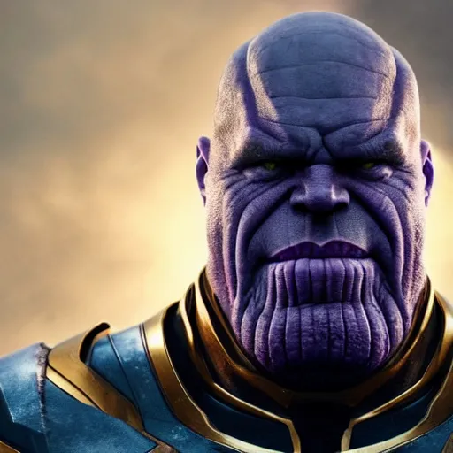 Image similar to thanos as putin, Cinematic, Portrait, Ultra-HD, Beautiful Lighting, insanely detailed and intricate, hypermaximalist, elegant, ornate, hyper realistic, super detailed