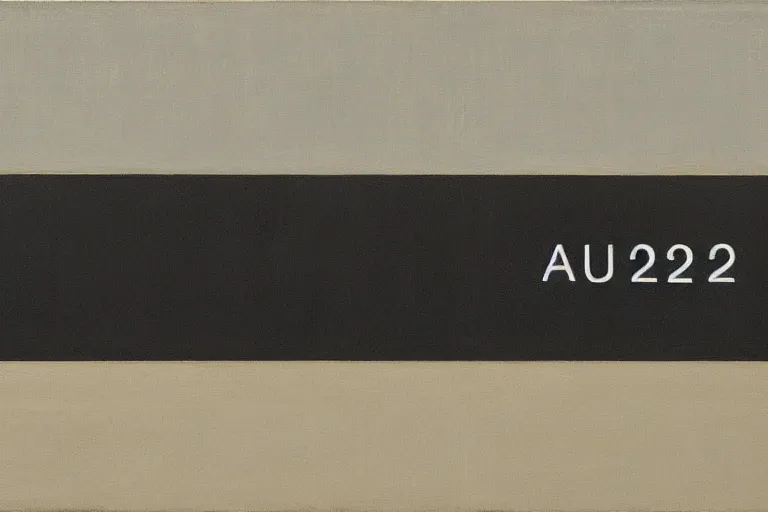 Prompt: a painting of a date AUG9.2022, by On Kawara, white oil paint on black background, Highly Detailed