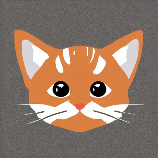 Prompt: vector logo of a cute kitten