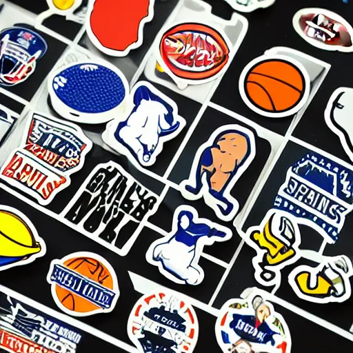 Image similar to Sports themed stickers, sports balls, sticker collection