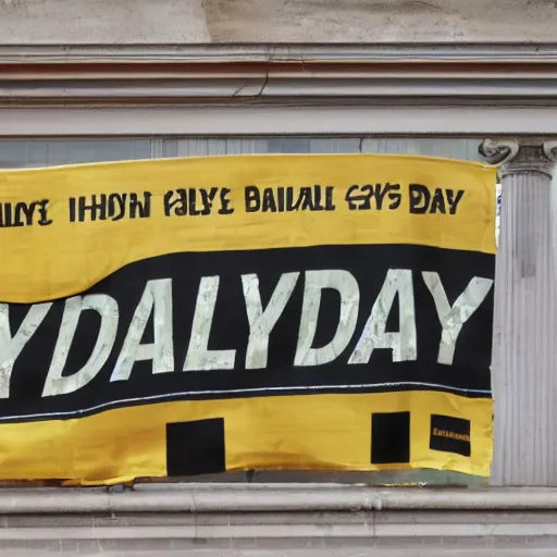 Prompt: banner that says'daily'bauhaus