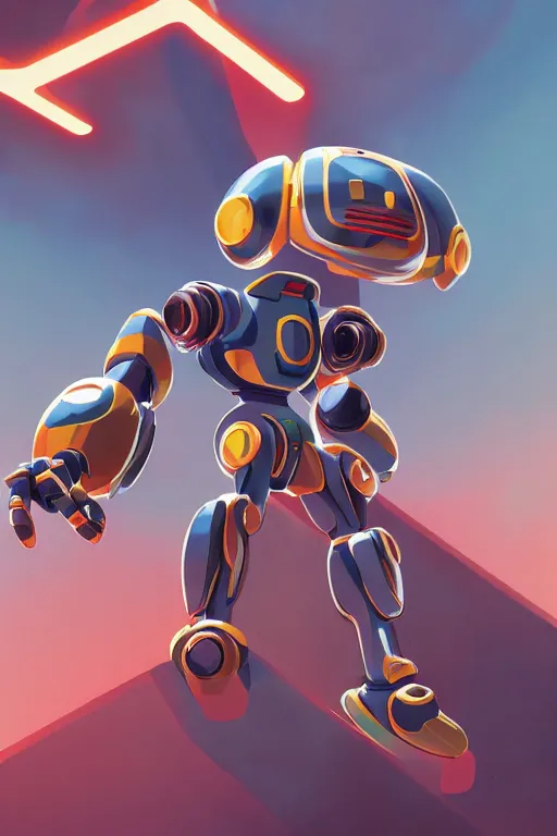 Image similar to metabots medabots medarotto medarot robot minimalist comics, behance hd by jesper ejsing, by rhads, makoto shinkai and lois van baarle, ilya kuvshinov, rossdraws global illumination ray tracing hdr radiating a glowing aura