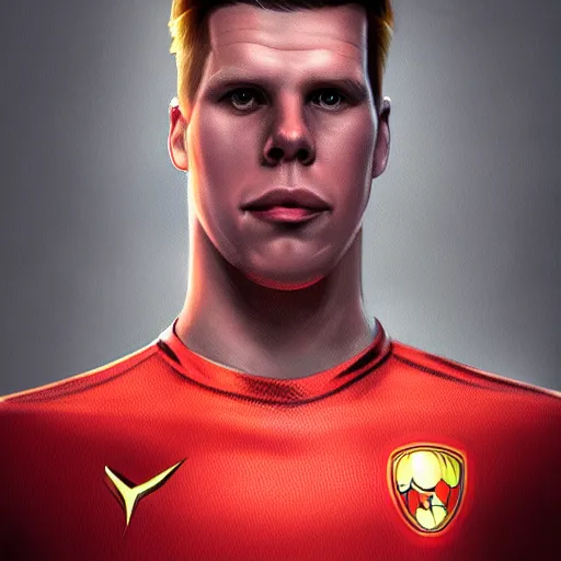 Image similar to Wojciech Szczęsny made by Marvel Comics, digital art, trending on ArtStation, high detailed, high quality