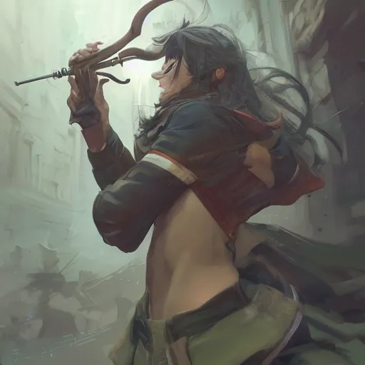 Prompt: an inllustration of a blowing horn by stanley artgerm lau, wlop, rossdraws, james jean, andrei riabovitchev, marc simonetti, and sakimichan, trending on artstation