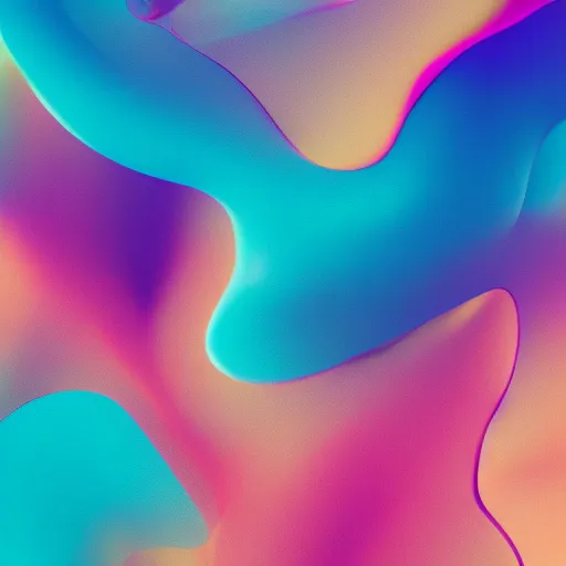 Image similar to high quality rendering of phone wallpaper, glossy fluid transulcent shapes in pastel colors floating, octane, redshift, 4k