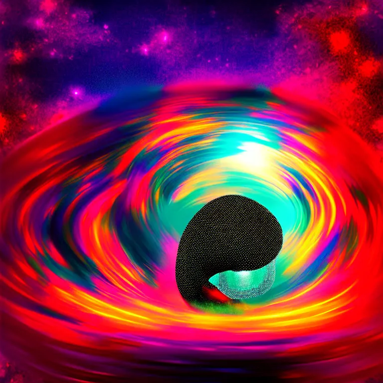 Image similar to psychedelic disco that can ’ t escape vortex black hole 4 k award winning digital art by anato finnstark