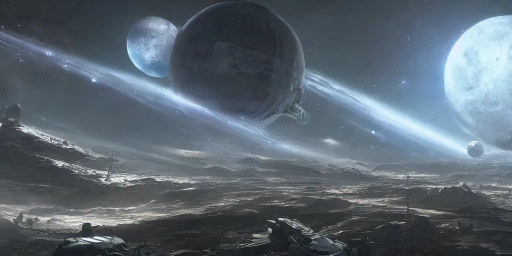 Image similar to a beautiful painting of an elaborate space sci - fi scene painted by bosch, detailed, unreal engine