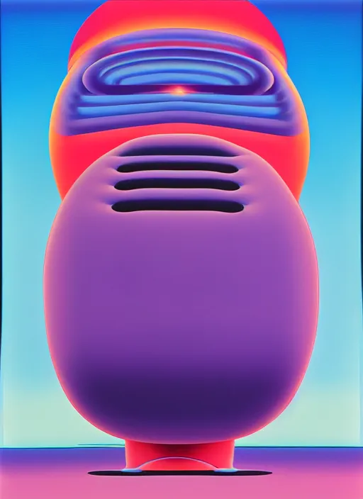 Prompt: inflated robot by shusei nagaoka, kaws, david rudnick, airbrush on canvas, pastell colours, cell shaded, 8 k