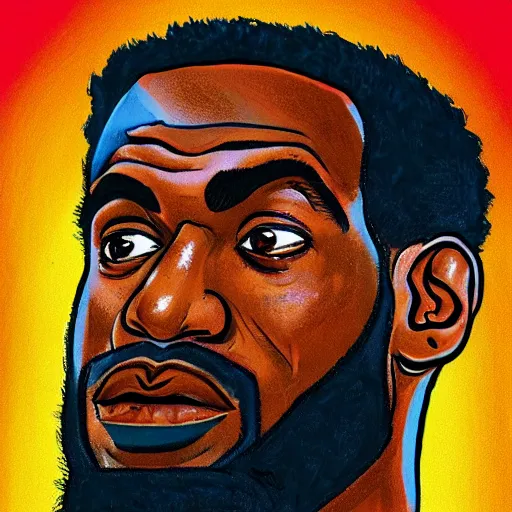 Image similar to portrait of lebron james by dr seuss