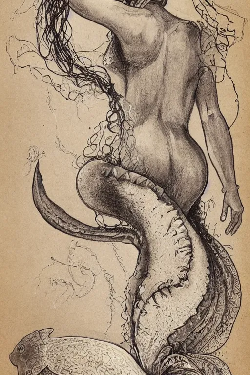 Image similar to anatomy of a mermaid